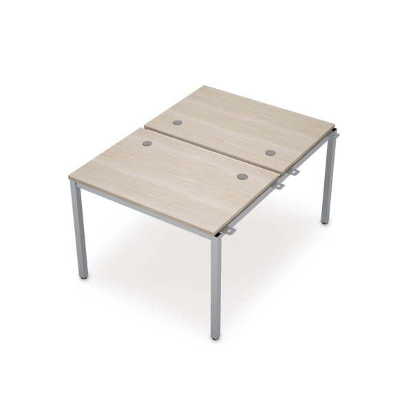 6МБН.277 Сдвоенные бенч-системы, начальный модуль (1000x1435x750) (Шамони светлый/Алюминий матовый)