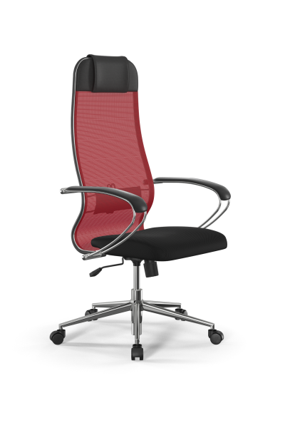 Кресло для руководителя Метта Sit 10 B1-180K - X2+UMF(X1) /Um00/Wh00/K1cL(M09.B23.G18.W01 (Красный | Черный)