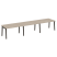 Стол переговорный на деревянных опорах Onix Wood OW.PRG-3.3 4140x980x750 (Тиквуд Светлый/Дуб Темный)