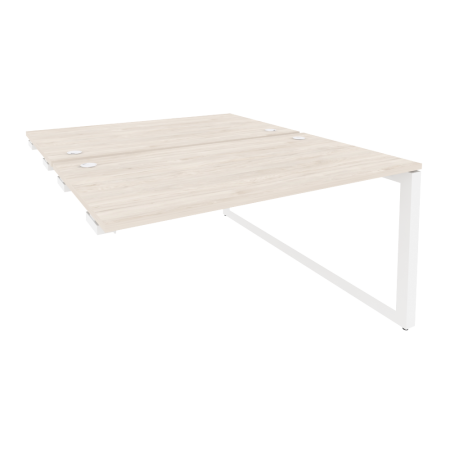 Стол-приставка двойной на О-образном м/к к опорным элем. Onix O.MO-D.SPR-3.8 1380x1635x750 (Денвер Светлый/Белый Металл)