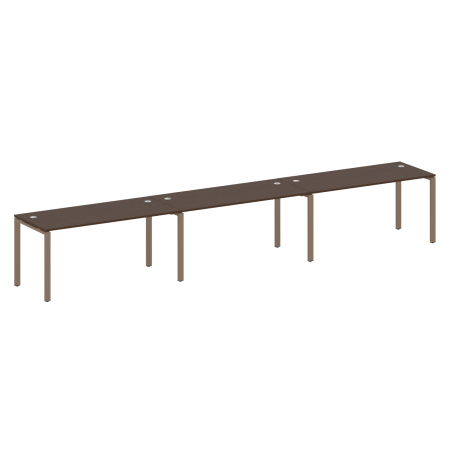 Рабочая станция на 3 раб. места Metal System Style БП.СМ-3.4 4800x720x750 (Венге Цаво/Мокко металл)