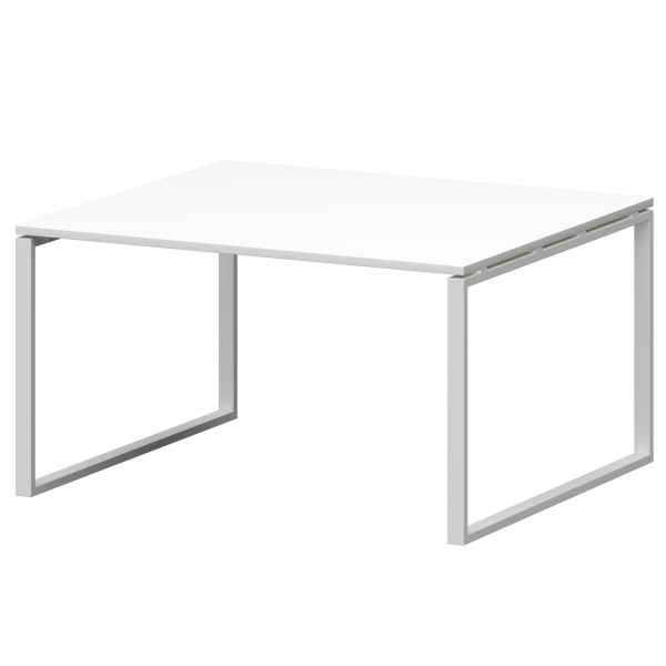 Стол переговорный на металлокаркасе Смарт СМСП-О-12.123.Пр25 1200x1236x750 (Белый/Белый)
