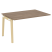 Проходной наборный элемент переговорного стола на деревянных опорах Onix Wood OW.NPRG-3 1380x980x750 (Тиквуд Светлый/Дуб Темный)