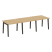 Стол переговорный на деревянных опорах Onix Wood OW.PRG-3.1 2940x980x750 (Тиквуд Светлый/Дуб Темный)
