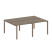 Рабочая станция на 4 раб. места Metal System Style БП.СМ-4.1 2000x1475x750 (Дуб Наварра/Серый металл)
