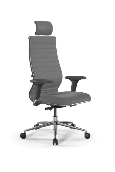 Кресло для руководителя Метта SynchroSit 10 B2-161D - Extra /Km02/Wm12/D02P/H3mL-2D(M24.B23.G18.W03) (Серый)