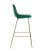 Стул барный Валенсия велюр зеленый золотые ножки (Стул барный Валенсия зеленый)