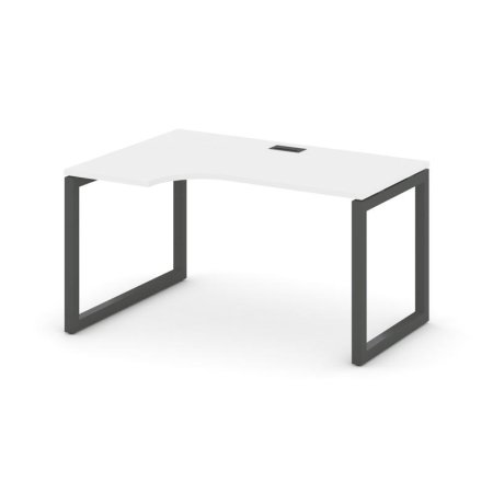 Стол рабочий эргономичный SN-5O.SPA-021(L) (1380х800/980х750) (Белый/Металл Антрацит)