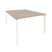 Рабочая станция на П-образном м/к Onix O.MP-D.RS-2.2.8 1180x1635x750 (Тиквуд Темный/Белый Металл)