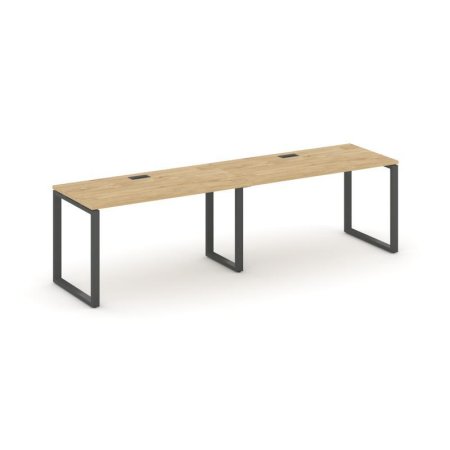 Рабочая станция 1 сторонняя SN-6O.ORS-013 (2760х700х750) (Тиквуд Светлый/Металл Антрацит)