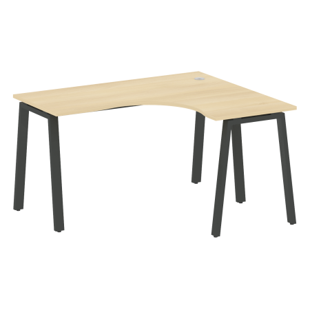 Стол криволинейный правый Metal System Style БА.СА-3 Пр 1400x1200x750 (Акация/Антрацит металл)