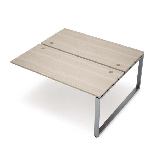 6МБК-О.6277 Бенч-система на 2 рабочих места, конечный модуль (1000x1435x750) (Шамони светлый/Алюминий матовый)