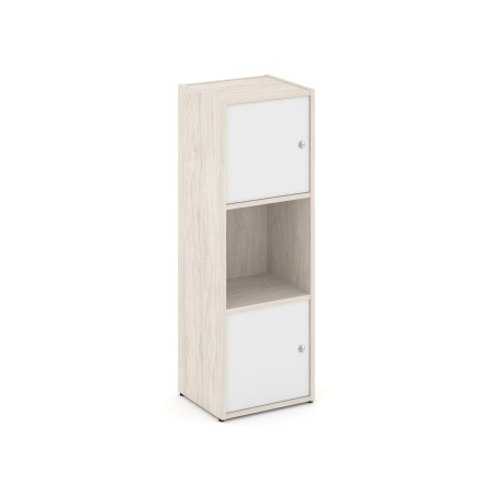 Стеллаж Locker Plus LK.K-001 408x350x1203 (Денвер Светлый | Белый)