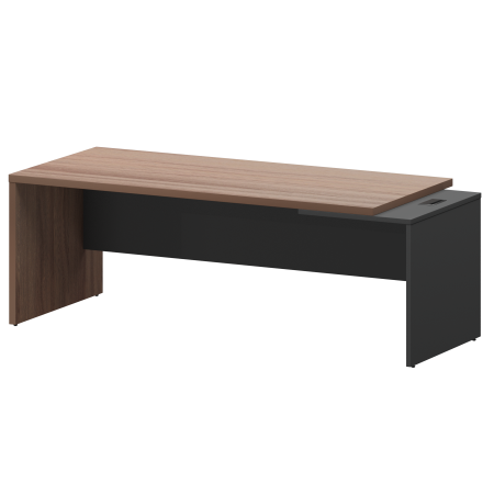 Стол руководителя правый Кортез KZ-22R 2200x900x750 (Темный шимо/Графит)