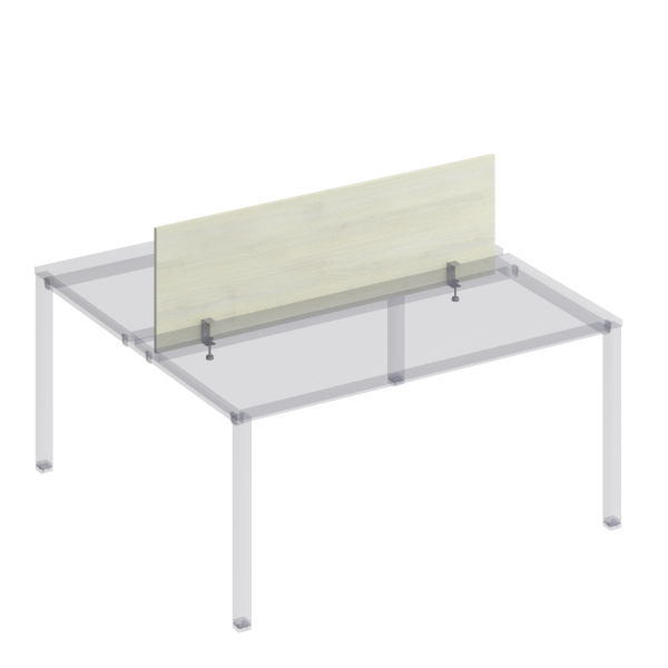 Экран настл. фронт. с кроншт. для рабочей станции 160 на мет. каркас КФ Комфорт КФ К.848 1450x450x18 (Дуб шамони светлыйСерый)