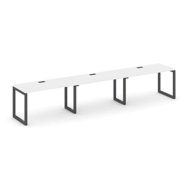 Рабочая станция 1 сторонняя SN-5O.ORS-053 (4140х800х750) (Белый/Металл Антрацит)