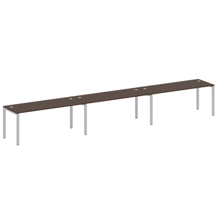 Рабочая станция на 3 раб. места Metal System Style БП.СМ-3.5 5400x720x750 (Венге Цаво/Серый металл)