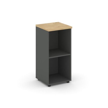 Стеллаж низкий узкий SN.STU.E-300 (400х400х833) (Антрацит/Тиквуд Светлый)