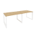 Рабочая станция на О-образном м/к Onix O.MO-RS-2.2.8 2360x800x750 (Тиквуд Темный/Белый Металл)
