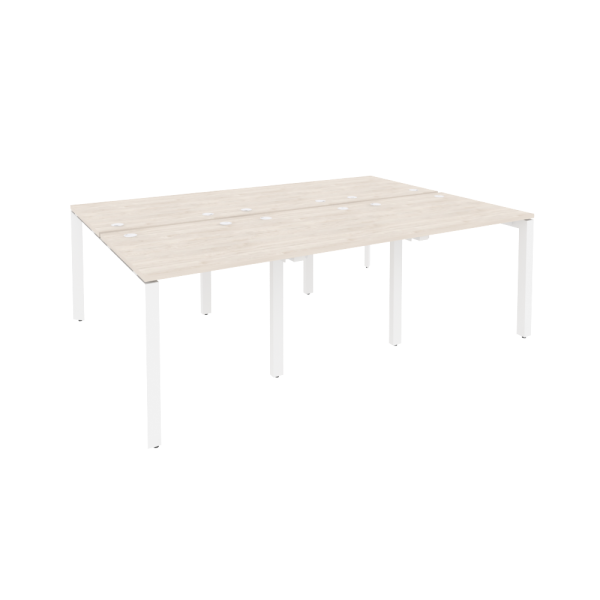 Рабочая станция на П-образном м/к Onix O.MP-D.RS-6.0.8 2340x1635x750 (Денвер Светлый/Белый Металл)