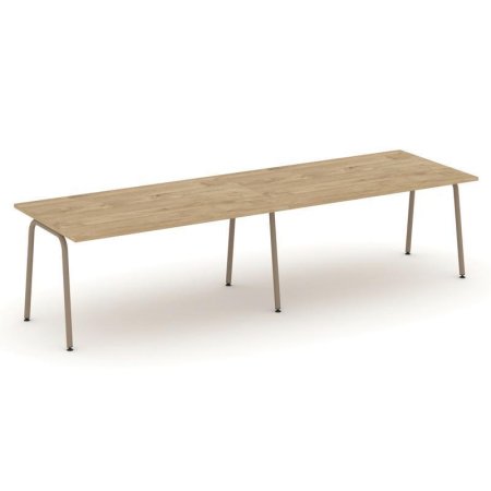Стол переговорный ES.PRG-2.4-K (3160х980х750) (Тиквуд Светлый/Металл Латте)