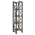Стеллаж на колесных опорах-5 полок VR.L-MST.K-5.4 400x400x1704 (Тиквуд Темный/Белый металл)