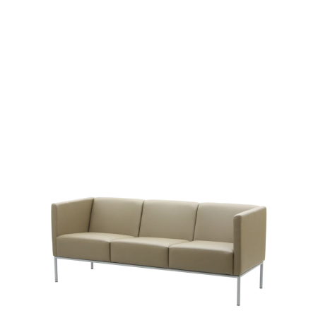 Диван офисный Авеню (М-14) 3-х местный с подлокотниками (Бежевый)