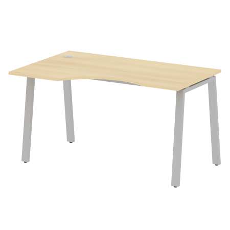 Стол криволинейный левый Metal System Style БА.СА-2 Л 1400x900x750 (Акация/Серый металл)