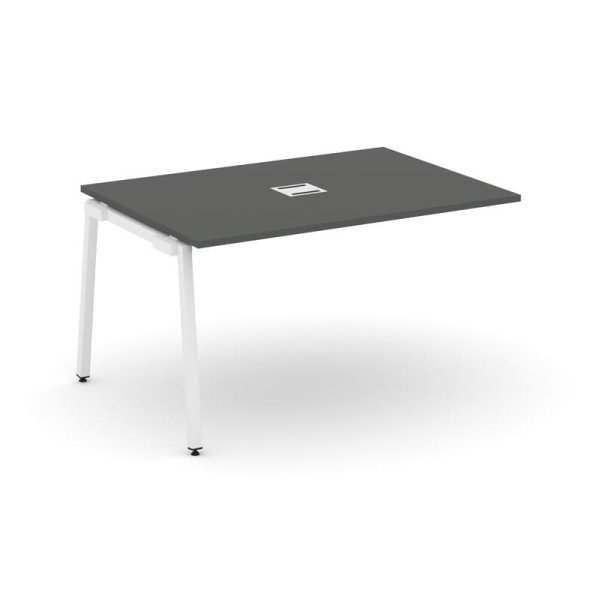Проходной наборный элемент переговорного стола SN-4A.NSPRG-001 (980х980х750) (Антрацит/Металл Белый)