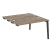 Стол-приставка двойной на деревянных опорах Onix Wood OW.D.SPR-3.7 1380x1475x750 (Тиквуд Светлый/Дуб Темный)