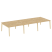 Рабочая станция на деревянных опорах Onix Wood OW.D.RS-6.3.8 4140x1635x750 (Тиквуд Светлый/Дуб Темный)