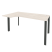Стол эргономичный левый на П-образном м/к Onix O.MP-SA-1L 1580x980x750 (Тиквуд Темный/Белый Металл)