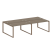 Рабочая станция Metal System Style БО.СМ-4.3 2800x1475x750 (Дуб Наварра/Серый металл)