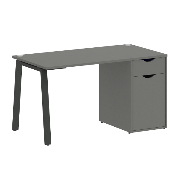 Стол письменный VR.SP-3-138.1.A 1380x720x750 (Металлик/Антрацит Металл)