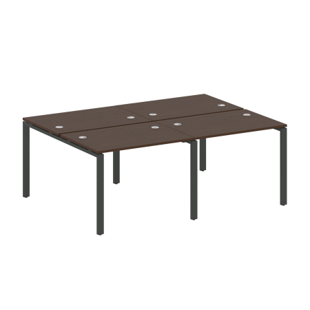 Рабочая станция на 4 раб. места Metal System Style БП.СМ-4.1 2000x1475x750 (Венге Цаво/Антрацит металл)