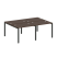 Рабочая станция на 4 раб. места Metal System Style БП.СМ-4.1 2000x1475x750 (Дуб Наварра/Серый металл)