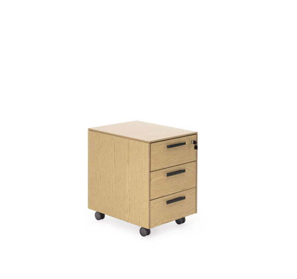 EXE Тумба 3 ящика (Дуб Светлый/Черный)