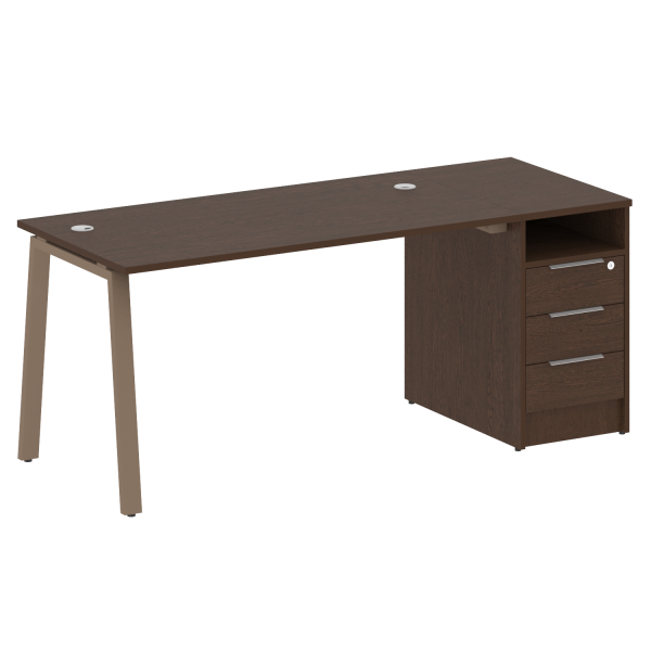 Рабочая станция Metal System Style БА.РС-СТП-1.3 1812x720x750 (Венге Цаво/Мокко металл)