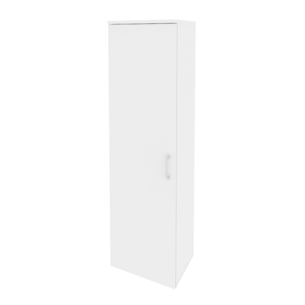 Гардероб узкий левый Onix O.GB-1L 560x420x1977 (Белый Бриллиант)
