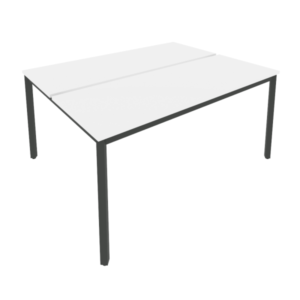 Рабочая станция на металлокаркасе Slim С.СП-6.2 1580x1235x750 (Белый/Антрацит металл)