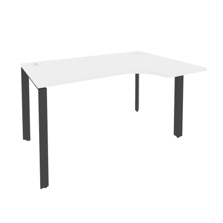 Стол эргономичный правый на П-образном м/к Onix O.MP-SA-2R 1380x980x750 (Белый Бриллиант/Черный металл)