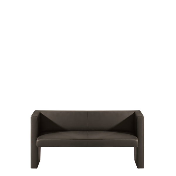 Банкетка для офиса Бронкс (М-22) 2-х местная со спинкой (Коричневый)