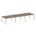 Стол для переговоров (3 столешницы) на А-образном м/к Metal System Style БА.ПРГ-3.3 4200x1235x750 (Дуб наварра/Серый металл)
