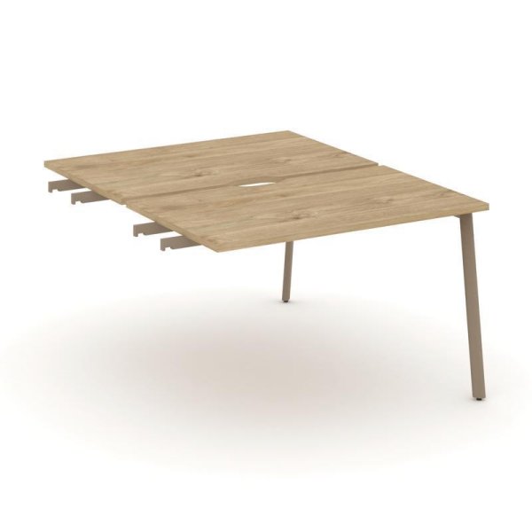 Двойной стол приставка к опорным тумбам ES.D.SPR-2-VP (1180х1500х750) (Тиквуд Светлый/Металл Латте)