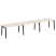 Рабочая станция на деревянных опорах Onix Wood OW.RS-3.3.8 4140x800x750 (Тиквуд Светлый/Дуб Темный)