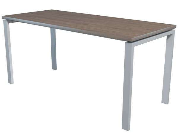 Стол NT 160x70 темный орех/серый (Коричневый/Белый)