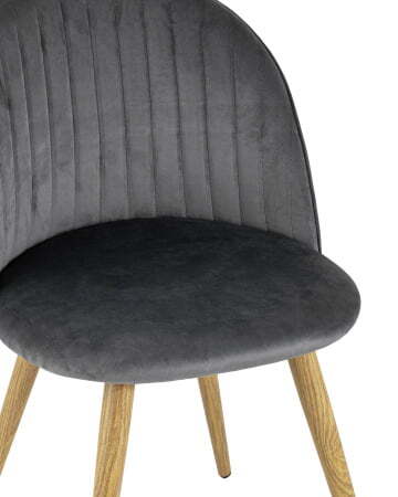 Стул Лион Страйпс велюр серый (Стул Лион серый)