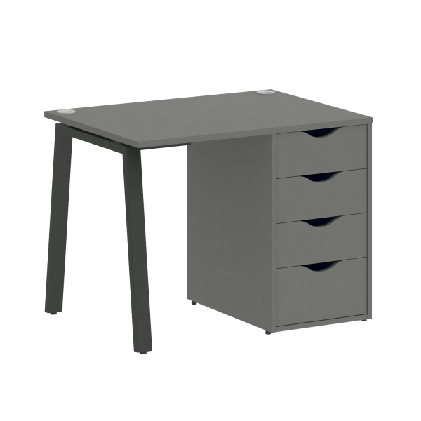Стол письменный VR.SP-3-98.4.A 980x720x750 (Металлик/Антрацит Металл)