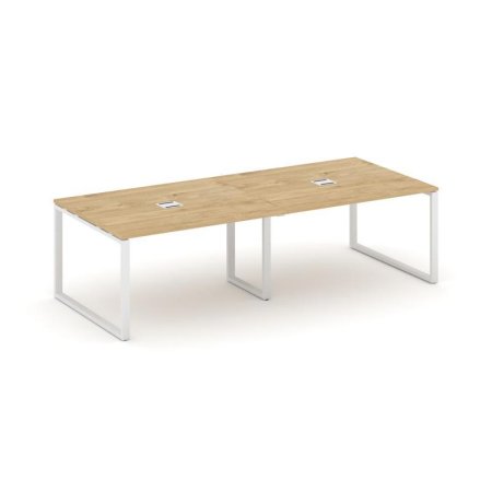 Стол переговорный SN-6O.SPRG-044 (3160х1180х750) (Тиквуд Светлый/Металл Белый)
