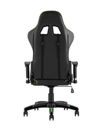 Кресло игровое TopChairs Corvette зеленое (Геймерское кресло Corvette черный, зеленый)